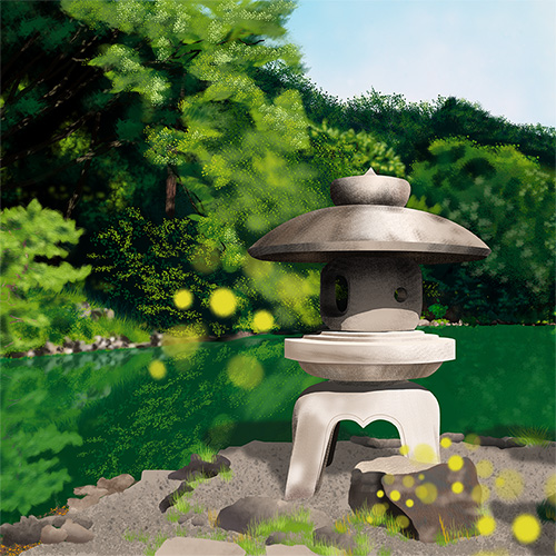 Japanese garden - illustration