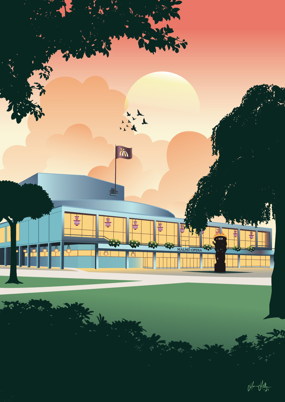 Cover illustration for Malmö Opera’s 2024/2025 season programme