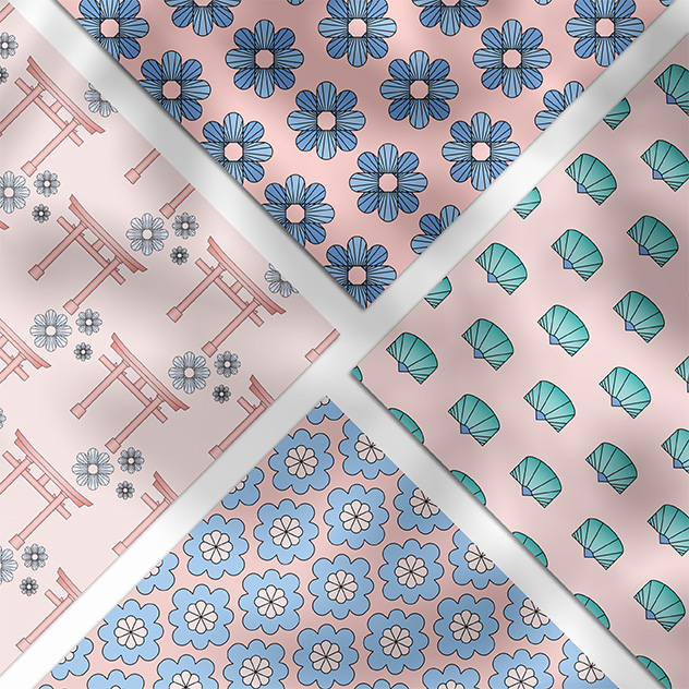 Tori in Bloom - pattern collection