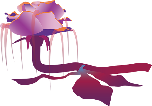 Illustration of the Rose Fountain in Malmö